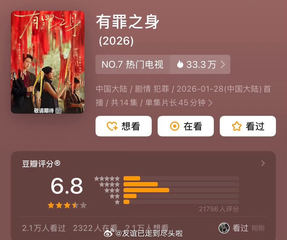 最近几部新剧豆瓣开分，高了还是低了？赵丽颖、黄晓明《小城大事》开分7.1，10.