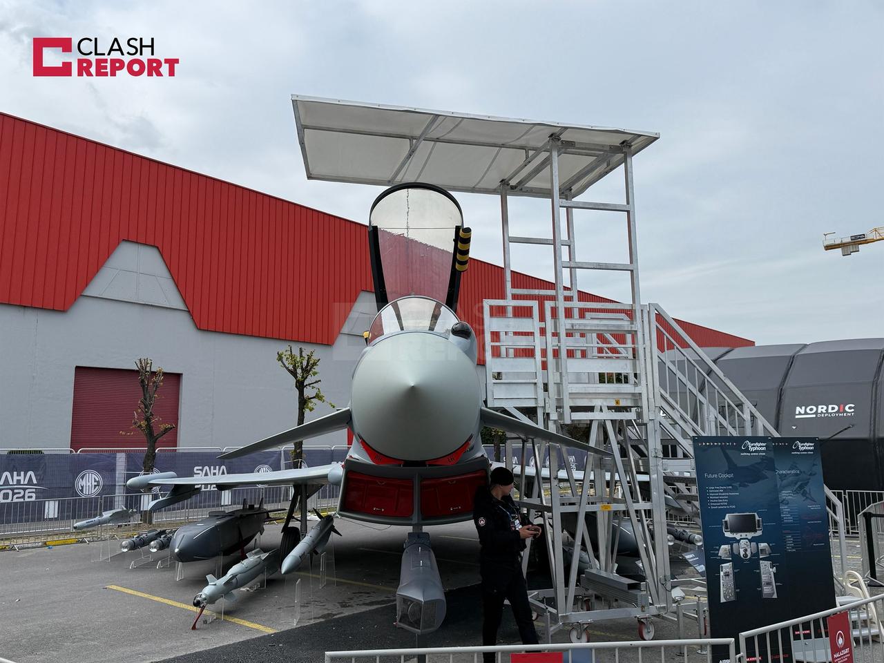 土耳其新型战斗机“台风”正在伊斯坦布尔举行的SAHA2026航展上展出。该机以