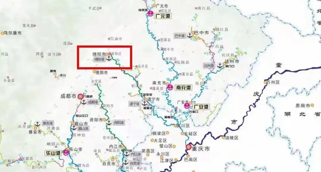 绵阳想要可持续发展，命门就在涪江（航运）绵阳在川渝地区，夹在成渝两