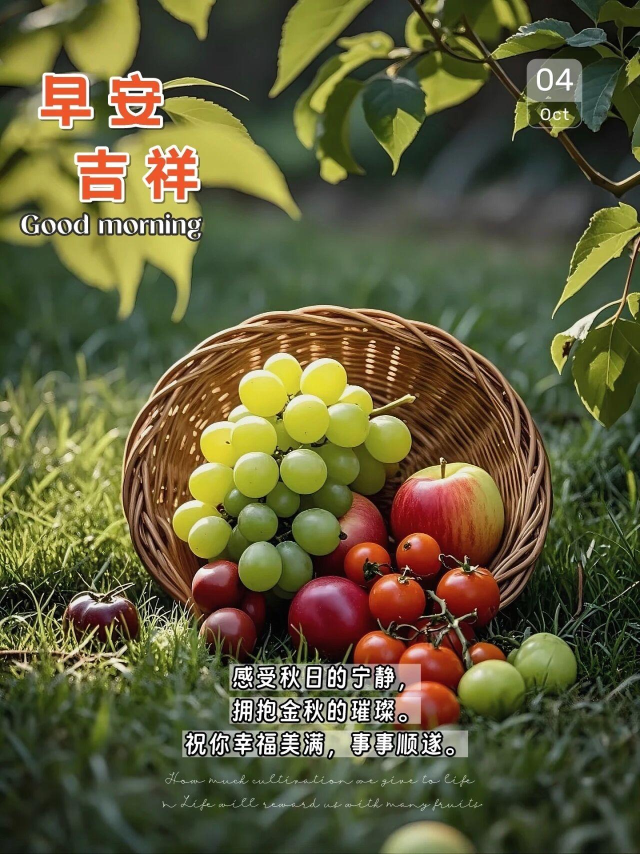 早安吉祥！秋风起，思念长。观丹枫似火，闻桂香阵阵，与美景相遇，与快乐同行
