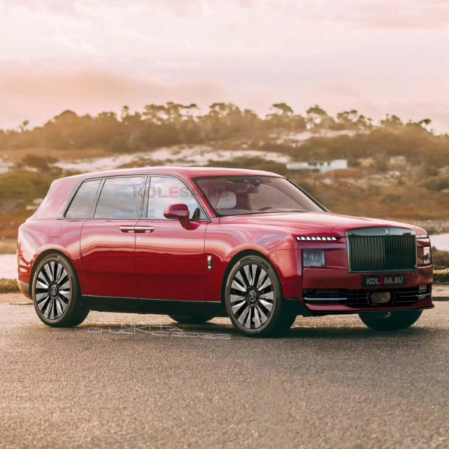 全新劳斯莱斯库里南渲染图，感受一下~