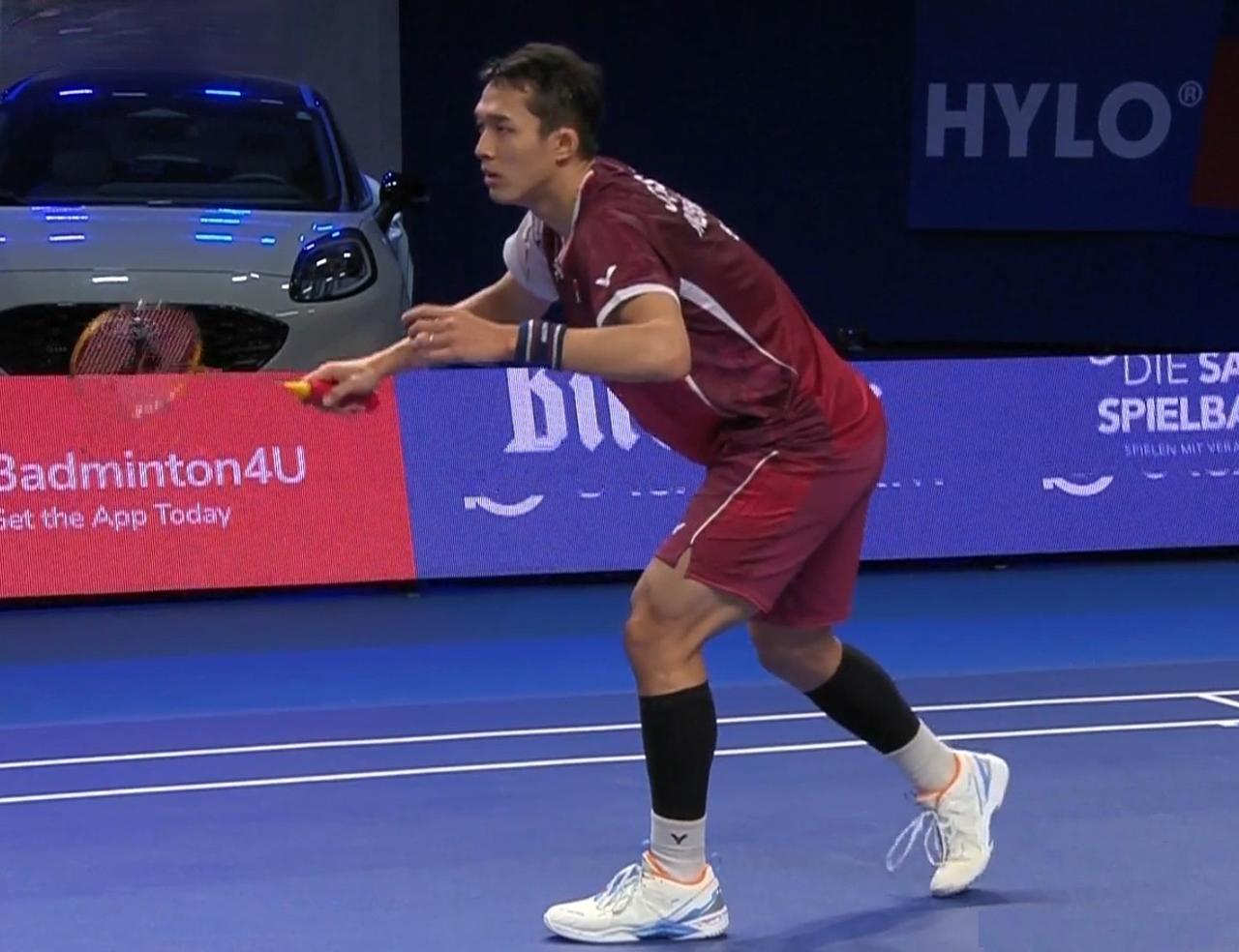 正在德国进行的海露羽毛球公开赛结束了各单项半决赛,几场焦点对决中,男单的一场被认