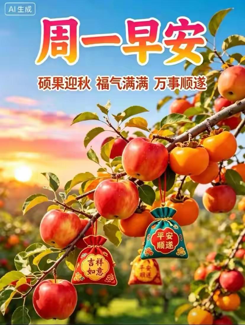 周一早安！新的一周如约启程，愿你褪去周末的慵懒，带着明朗心情奔赴日常。晨起有暖阳