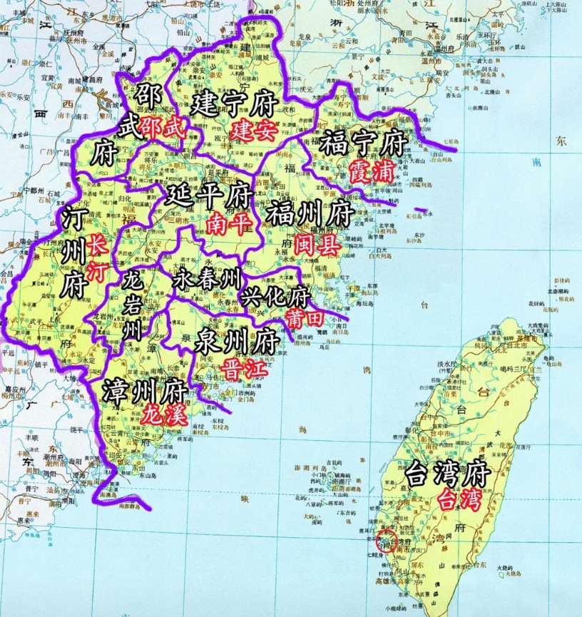 最佩服的就是福建，别的省份地级市越划越多，而福建是个例外。清代时福建分为2州1