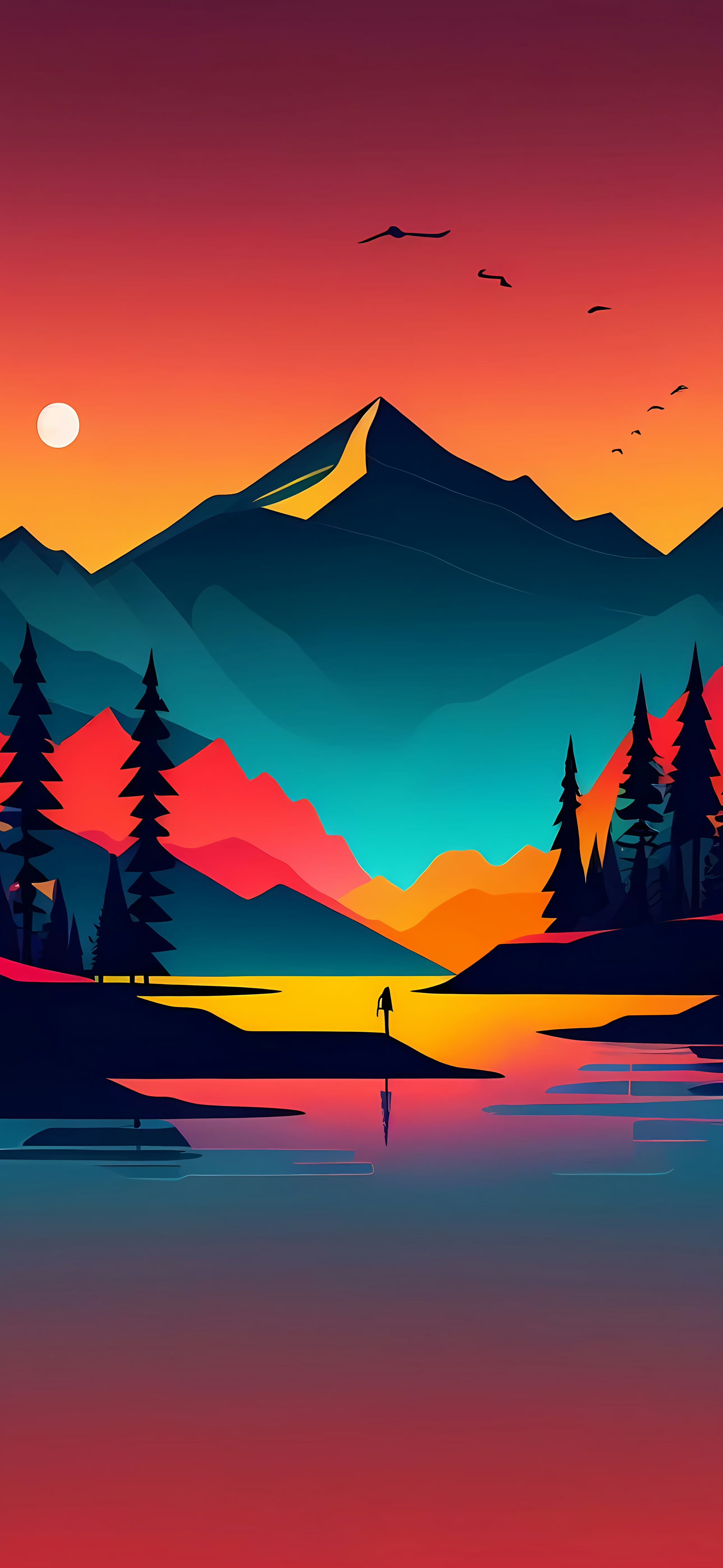 一张插画景深壁纸睡觉啦晚安🌛​​​