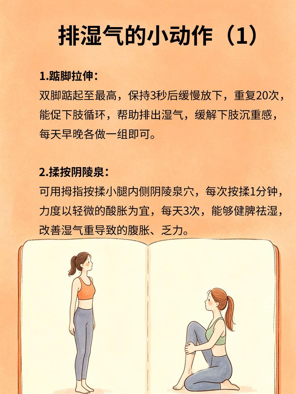 湿气重别乱拔罐，4个小动作比啥都管用很多人湿气重就盲目拔罐💆，不仅效果不佳，