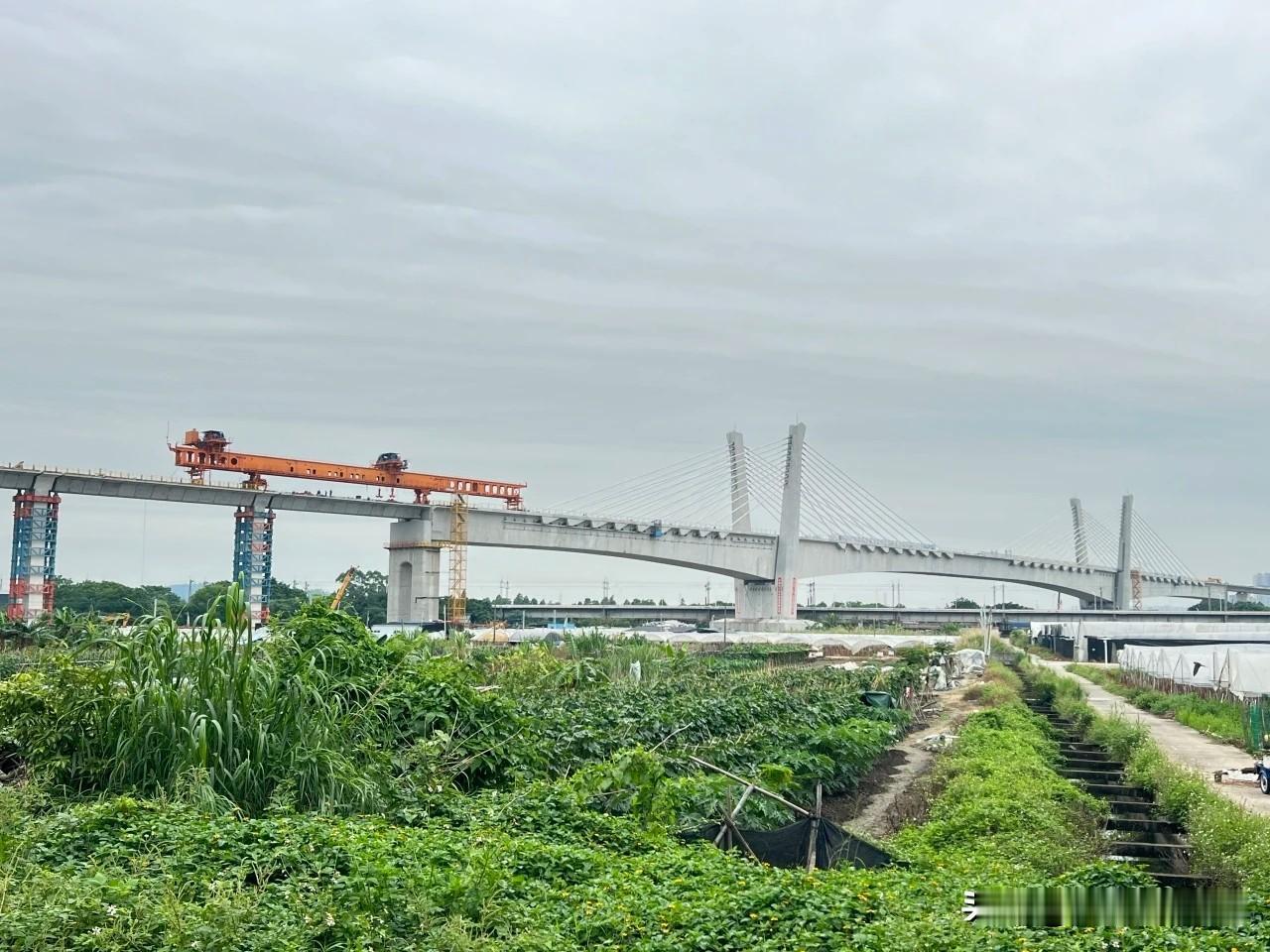 ＃广佛环线有了，但不会跑满全线＃昨日，随着架桥机精准落位最后一孔节段梁，47公
