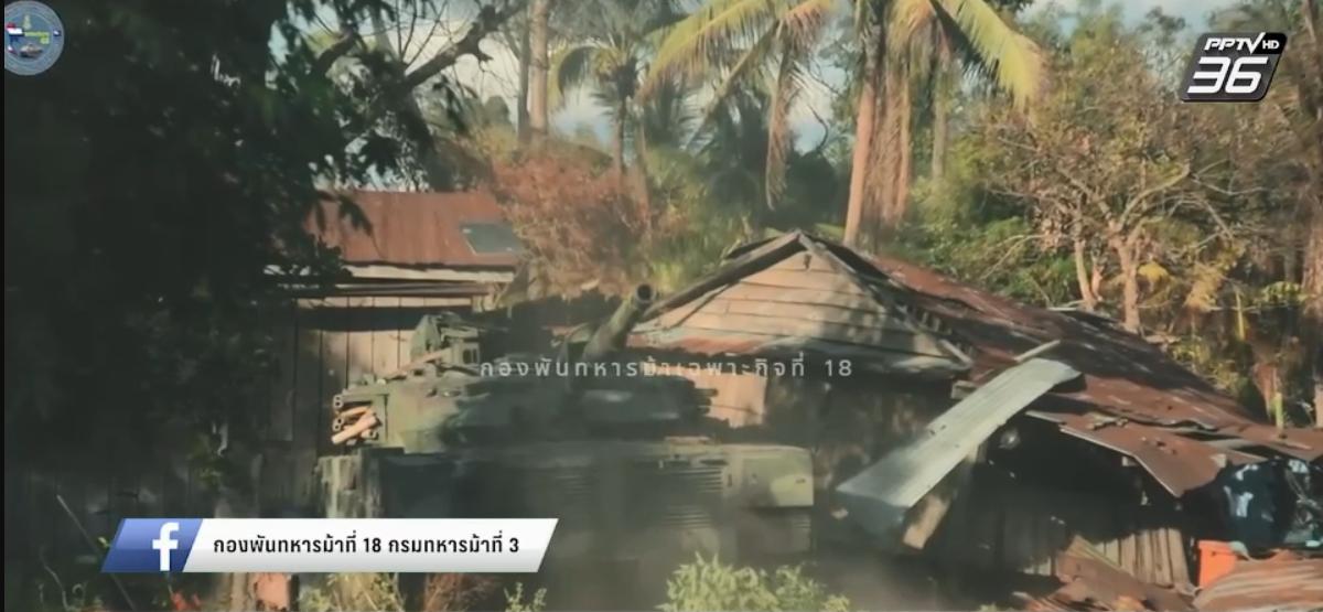 当地时间2025年12月25日，泰国电视台公开了，泰国陆军拿VT-4坦克，当推土