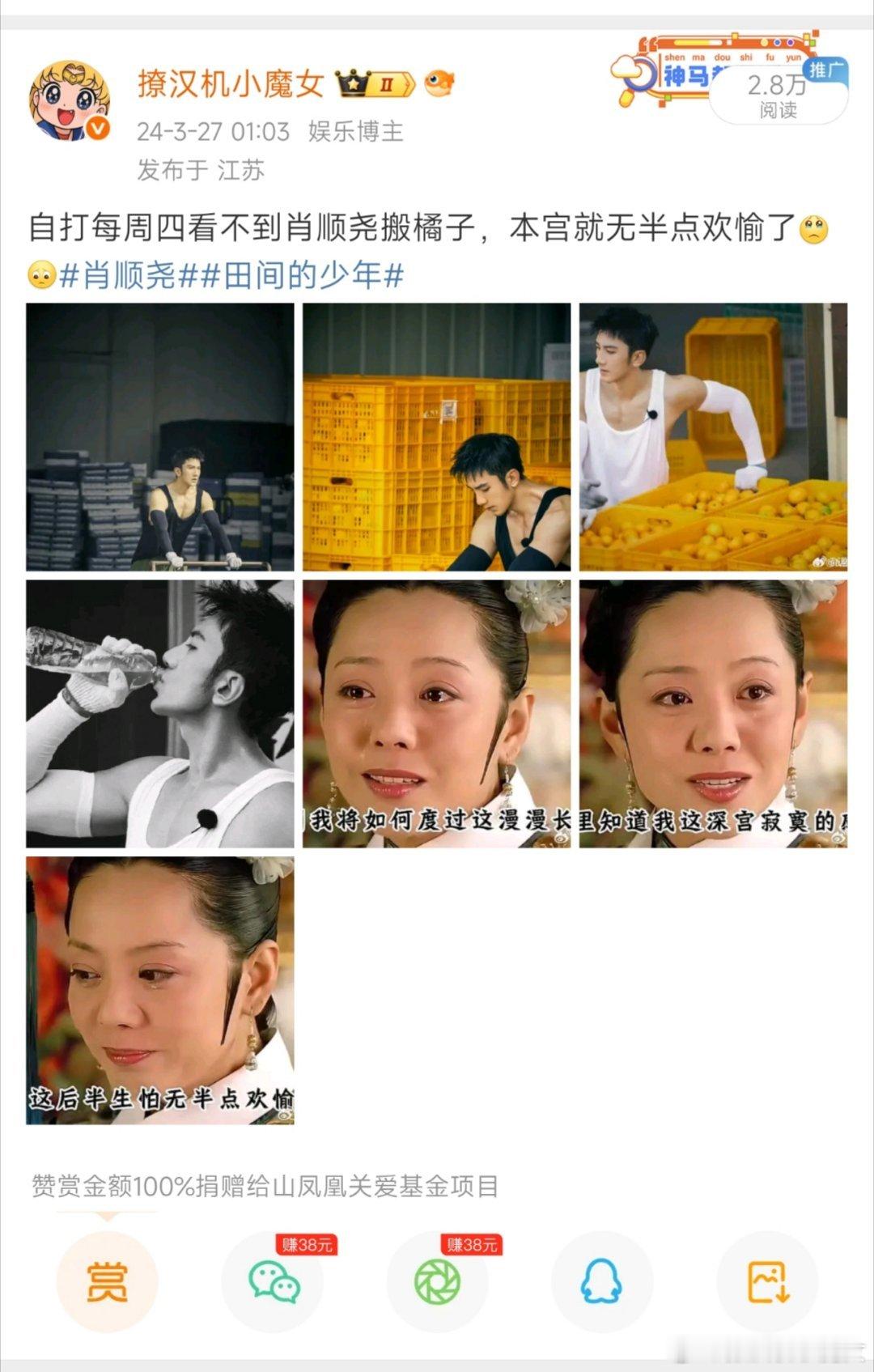 妈的，现在我的互联网厚米们都说我养胃？笑死。都怪肖顺尧搬橘子，那个时候明明我