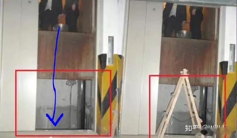 3D还原女子坠入电梯井身亡电梯卡在楼道中间，保安过来打开电梯门，组织人员下来，