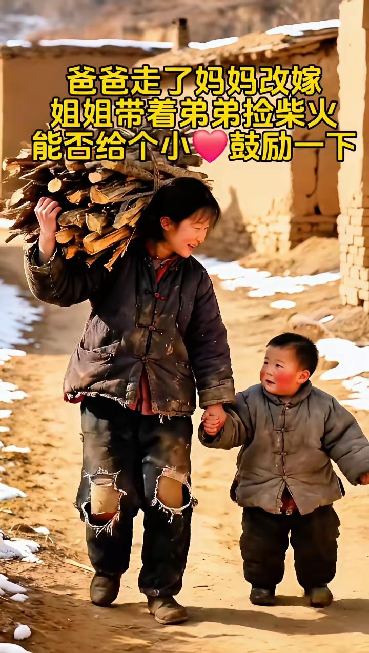 爸爸走了妈妈改嫁，姐姐带着弟弟捡柴火。能否给个小鼓励一下。那年姐姐林晓梅