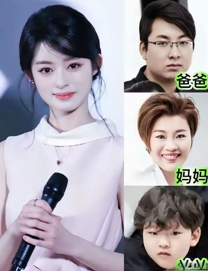 黄杨钿甜的长相着实让人意外，与家人都不太像，仿佛中了基因彩票，独特面容别具魅力。