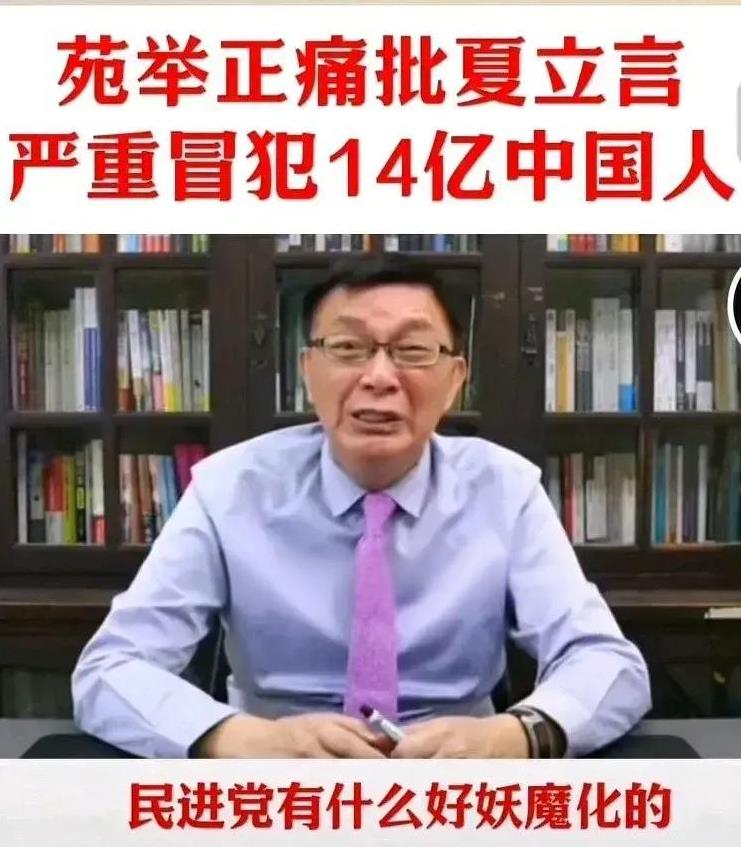 台湾大学教授苑举正批评国民党副主席夏立言，在接受台湾学者唐湘龙采访时，竟然说出了