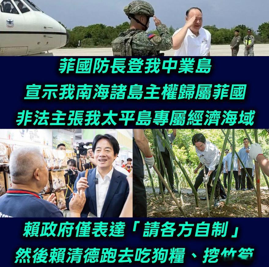 据台媒：菲律宾国防部长特奥多罗（美日马仔）日前登上中业岛，叫嚣南海诸岛...