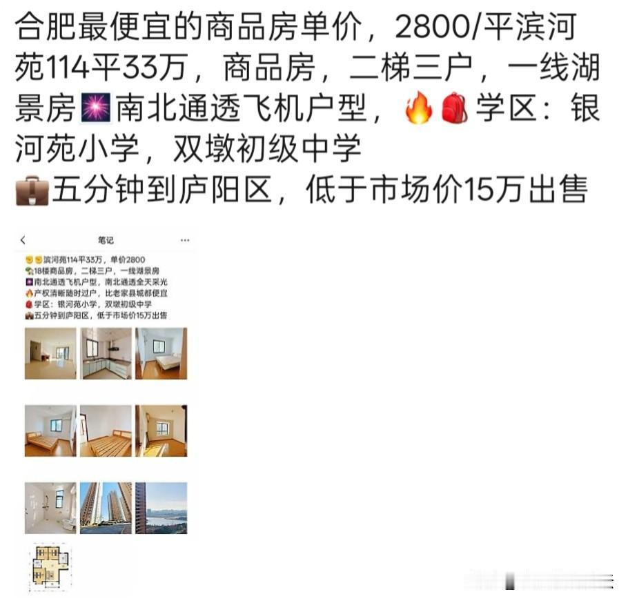 当年合肥的南滨湖，北北城，北城房价马上都是鹤岗那个级别了。商品房单价已经到了两千