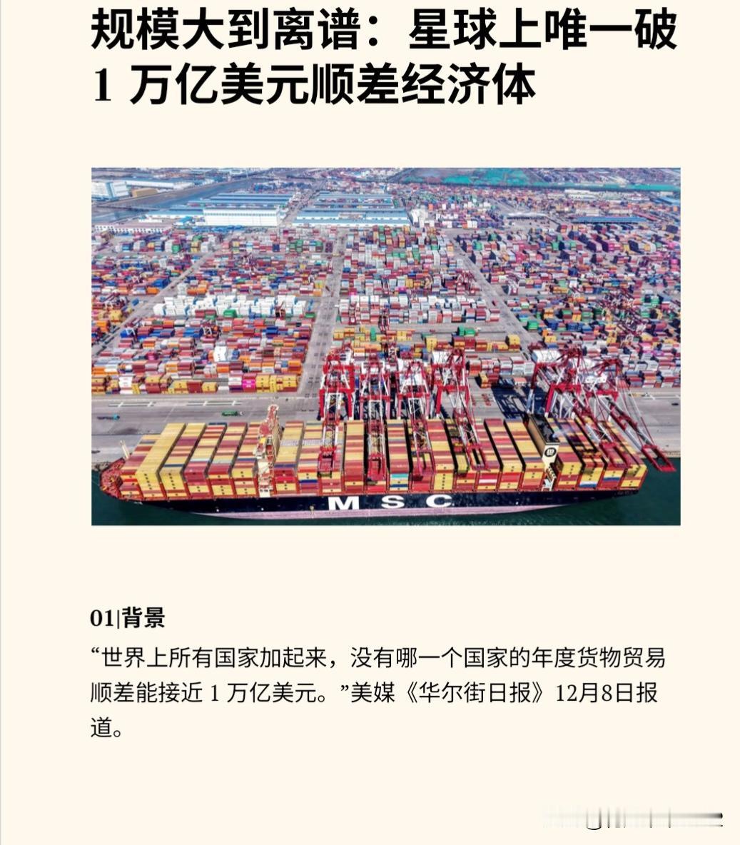 不得不承认！贸易顺差破万亿震翻美媒。《华尔街日报》12月8日报道显示，中国今年