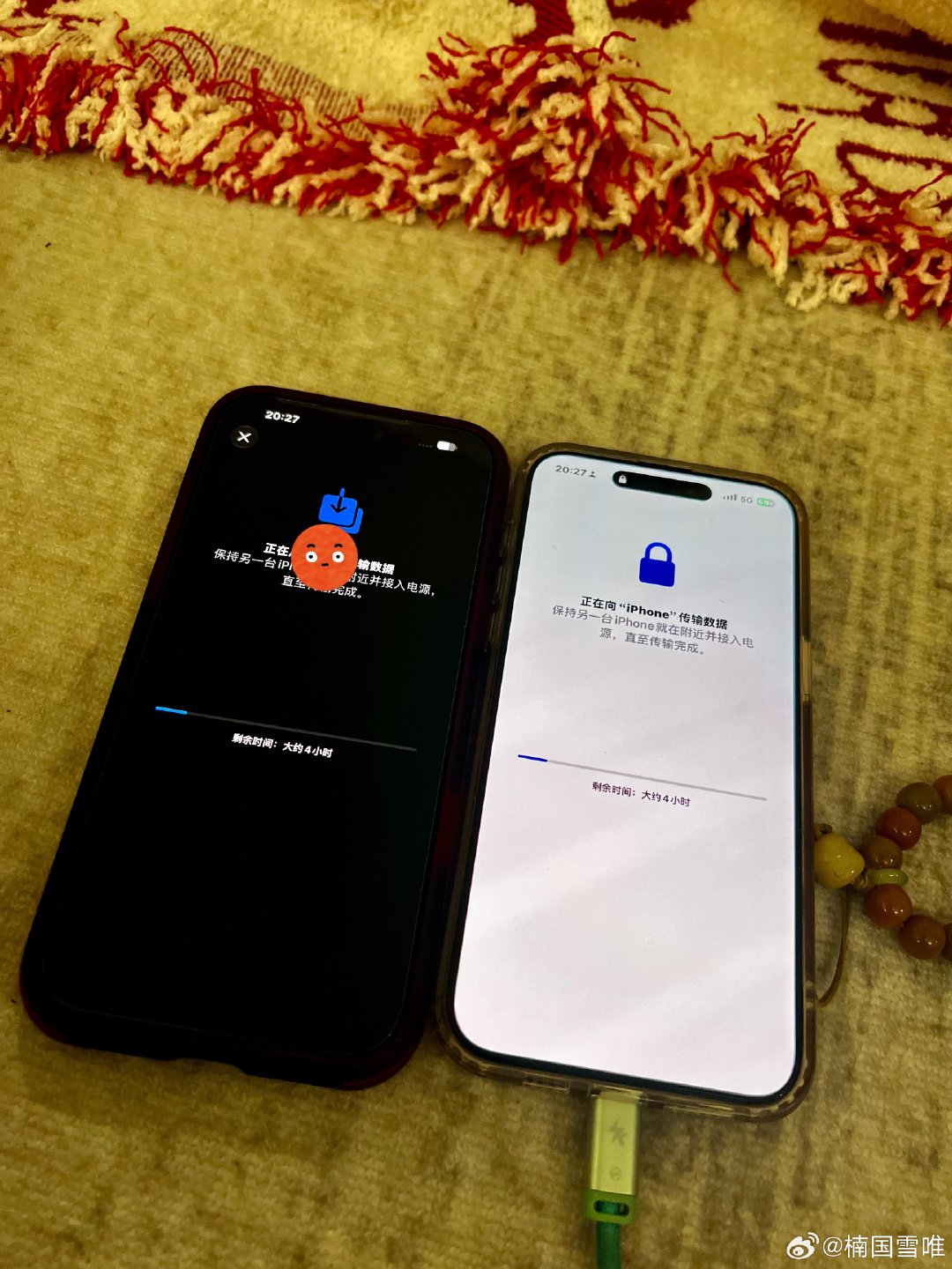 iPhone一年一度换机，3个小时还显示3个小时，进度条都跑一半了，时间却没咋变[doge]​