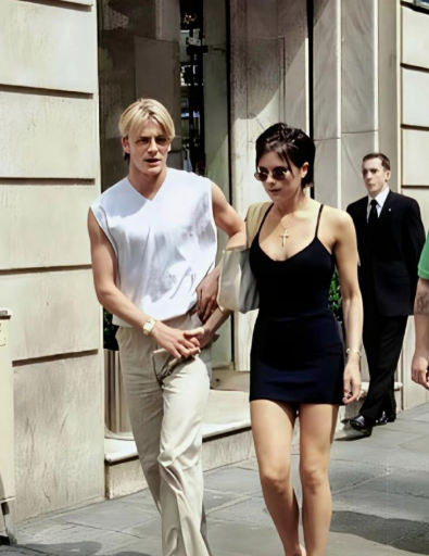 20岁的贝克汉姆和21岁的维多利亚。​​​