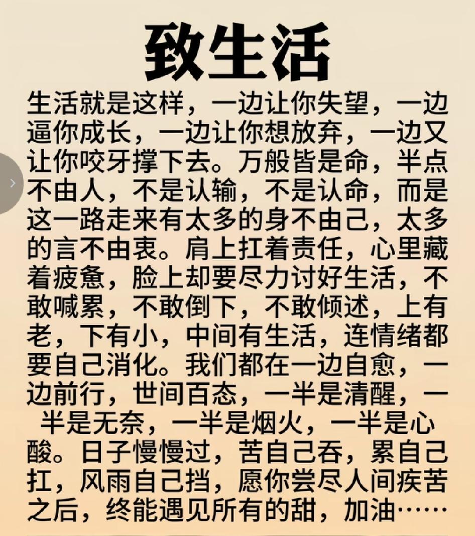 生活，是一本厚重的书，每一页都值得细细品味，每一行都藏着无尽的智慧。生活如同