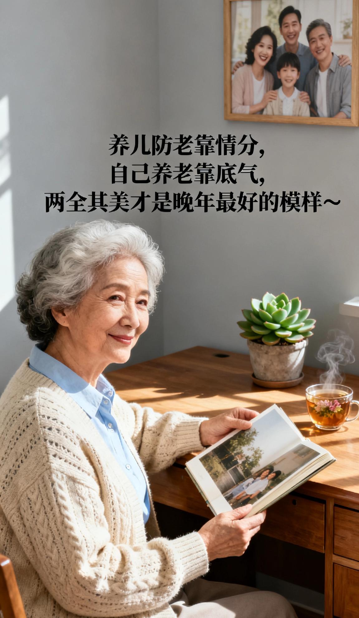 养儿防老和自己养老哪个更可靠养儿防老靠情分，自己养老靠底气，两全其美才是晚年最好