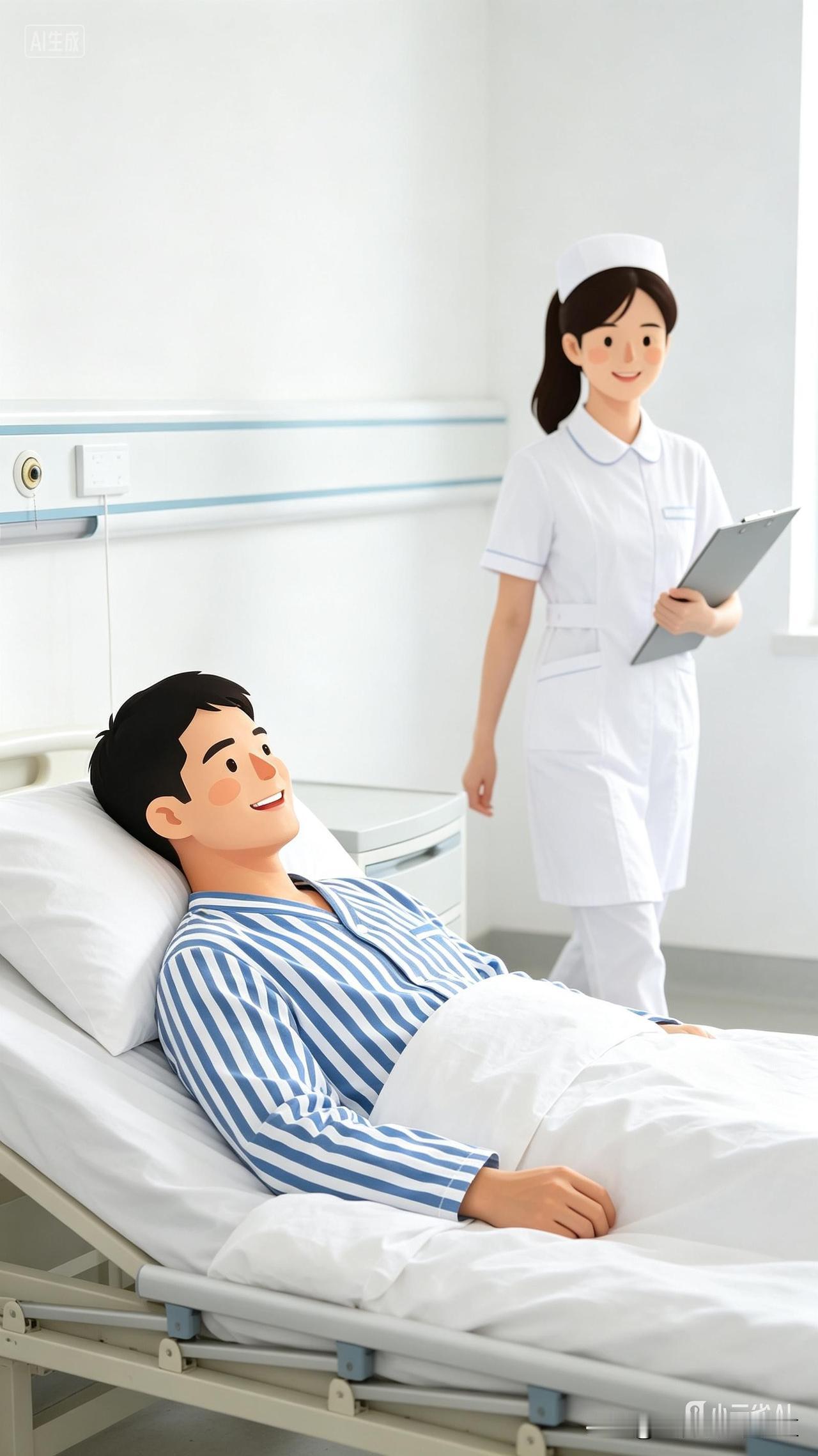 每日幽默：去问他某病人因病住院，急需开刀。手术前，见前来的护士十分美丽，便曰：