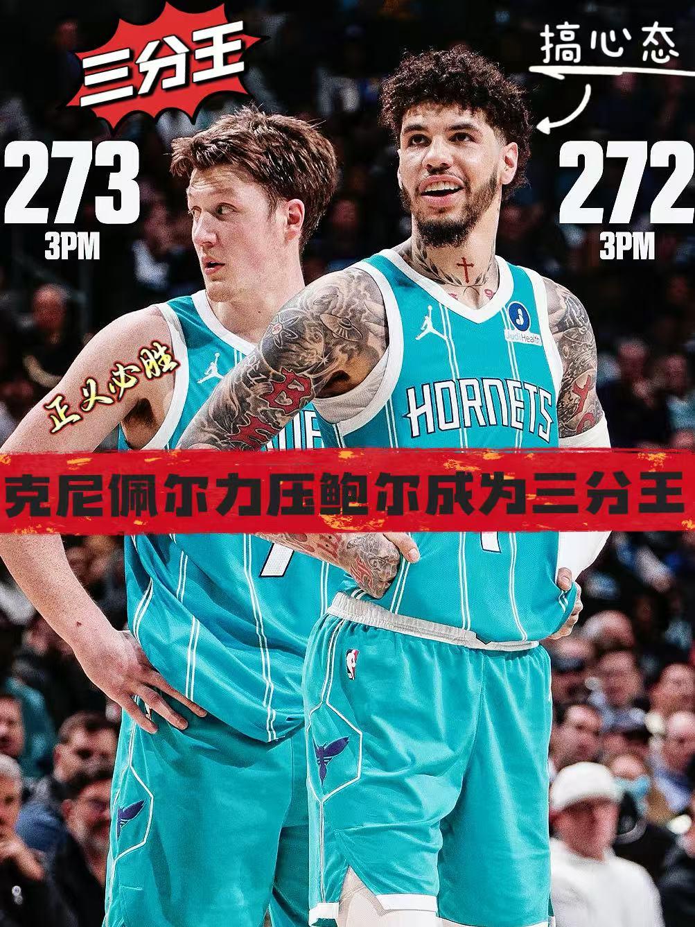 正义必胜！克尼佩尔力压鲍尔拿下三分王！在今天NBA常规赛收官战黄蜂对阵尼克斯的