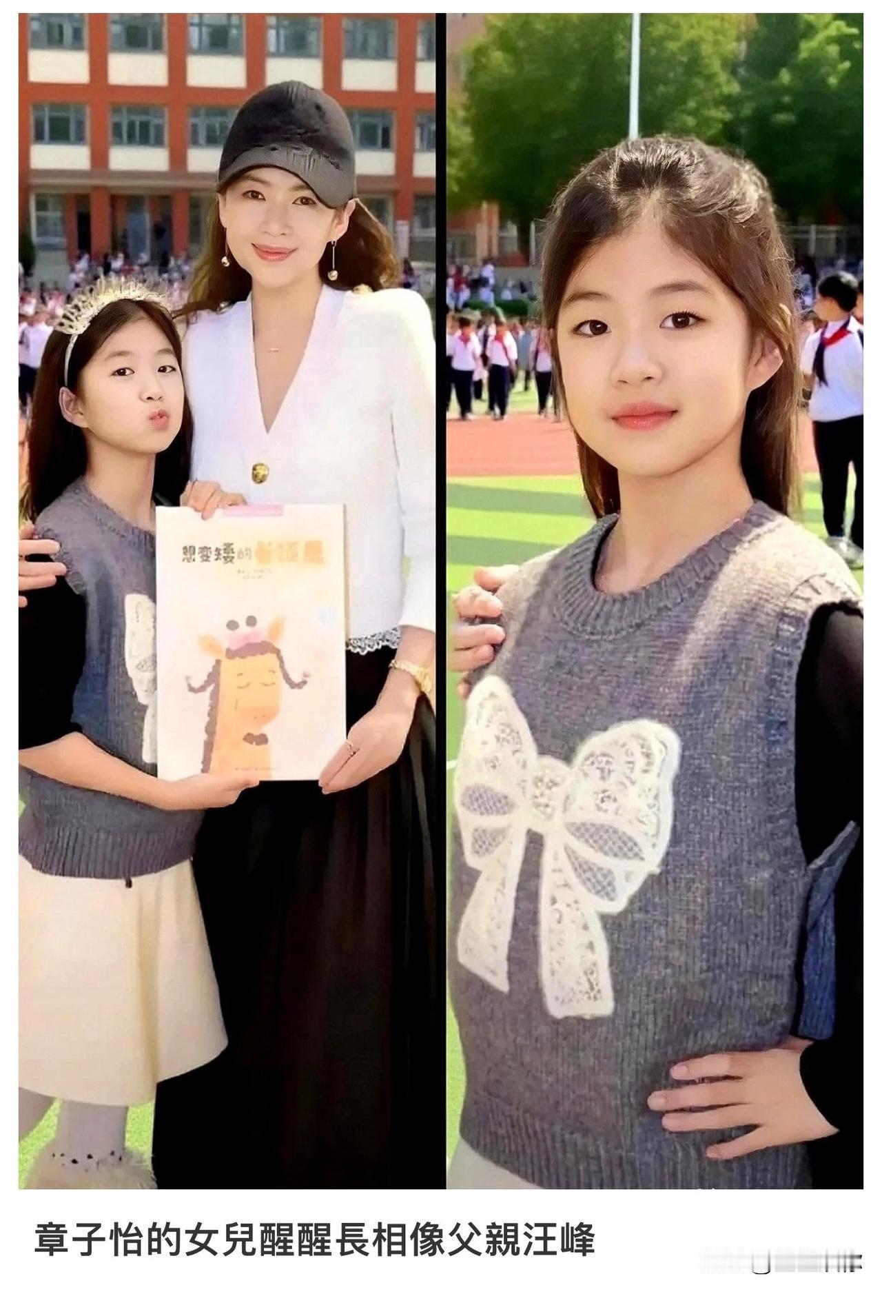 其实章子怡女儿像汪峰也挺好的，他大女儿就是个浓颜美女。像章子怡想好看有难度，