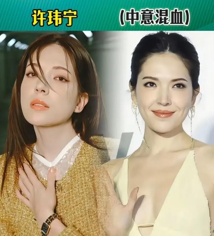 都是心动女神怪不得她们都这么美原来她们都是混血宝宝呀她们的长相真的有着一种