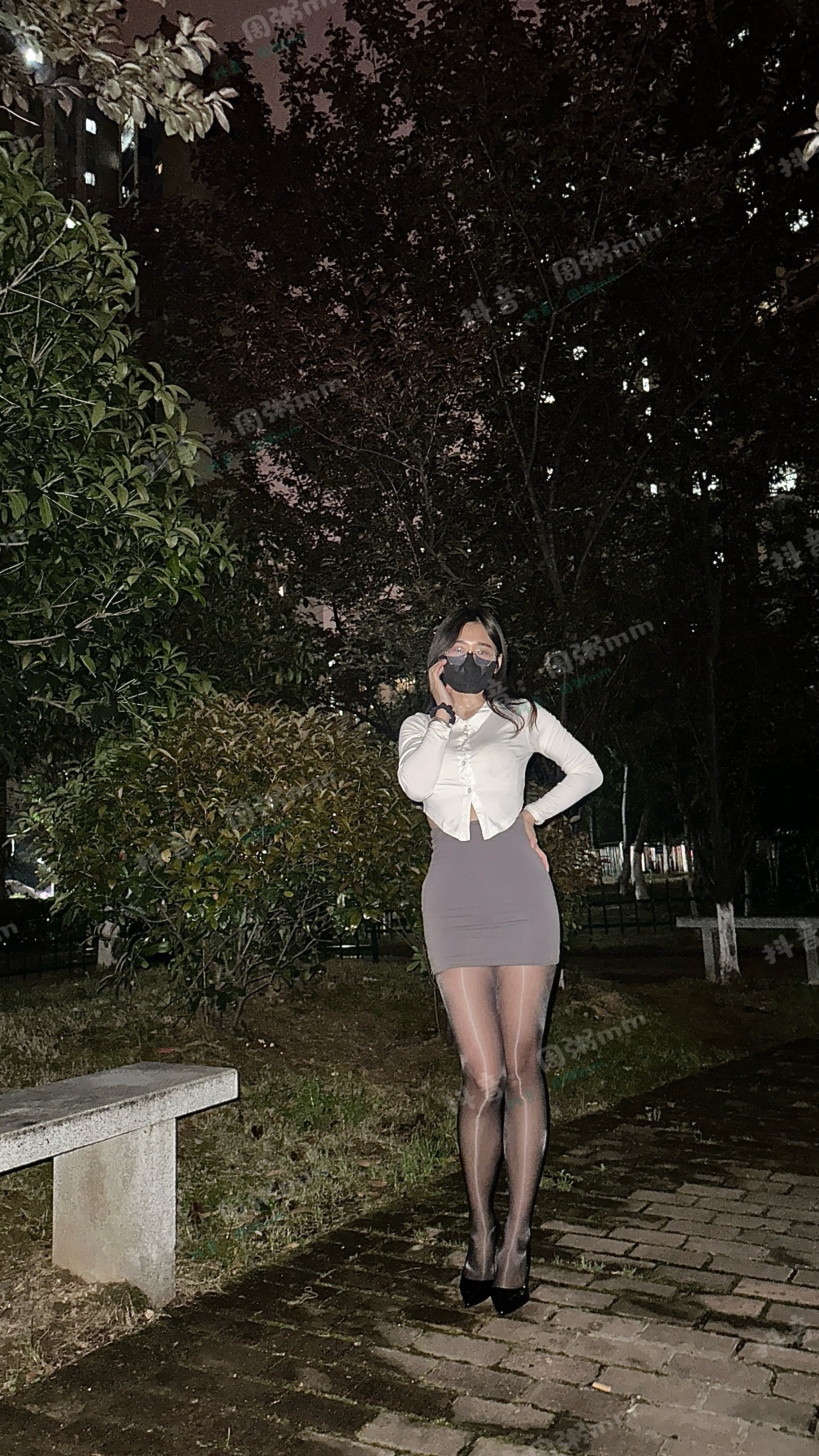夜晚拍照很美穿搭​​​