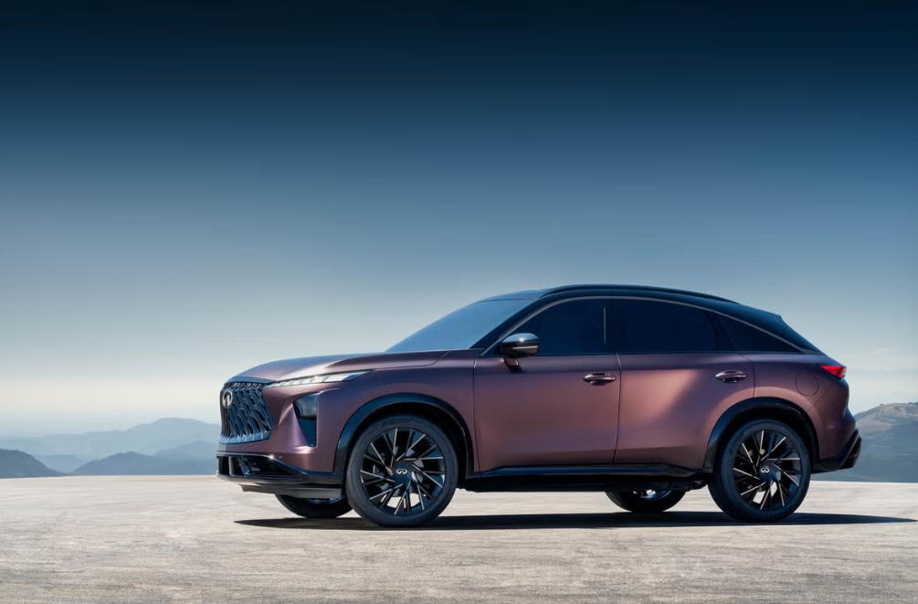 全新英菲尼迪QX65，一款以大胆的溜背造型设计与高品质内饰为特色的SUV。全系