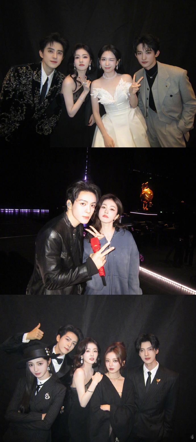 白鹿晒尖叫之夜后台合照白鹿第九宫格是留给曾舜晞的真的是让我的dna又开始动起来