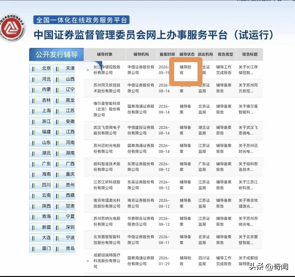 科创板越来越弱，最后几家科创企业等不急了，长江存储在8月19日火速完成辅导验收，