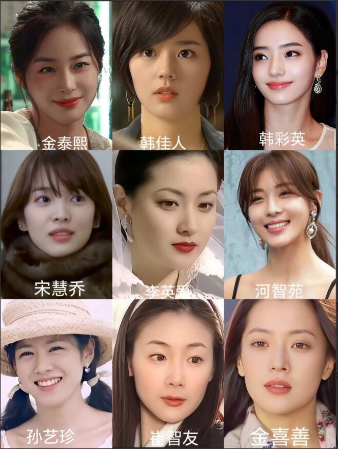 韩国的9位女演员里，最好看的一位不是金喜善，也不是崔智友，而是清秀迷人的河智苑，