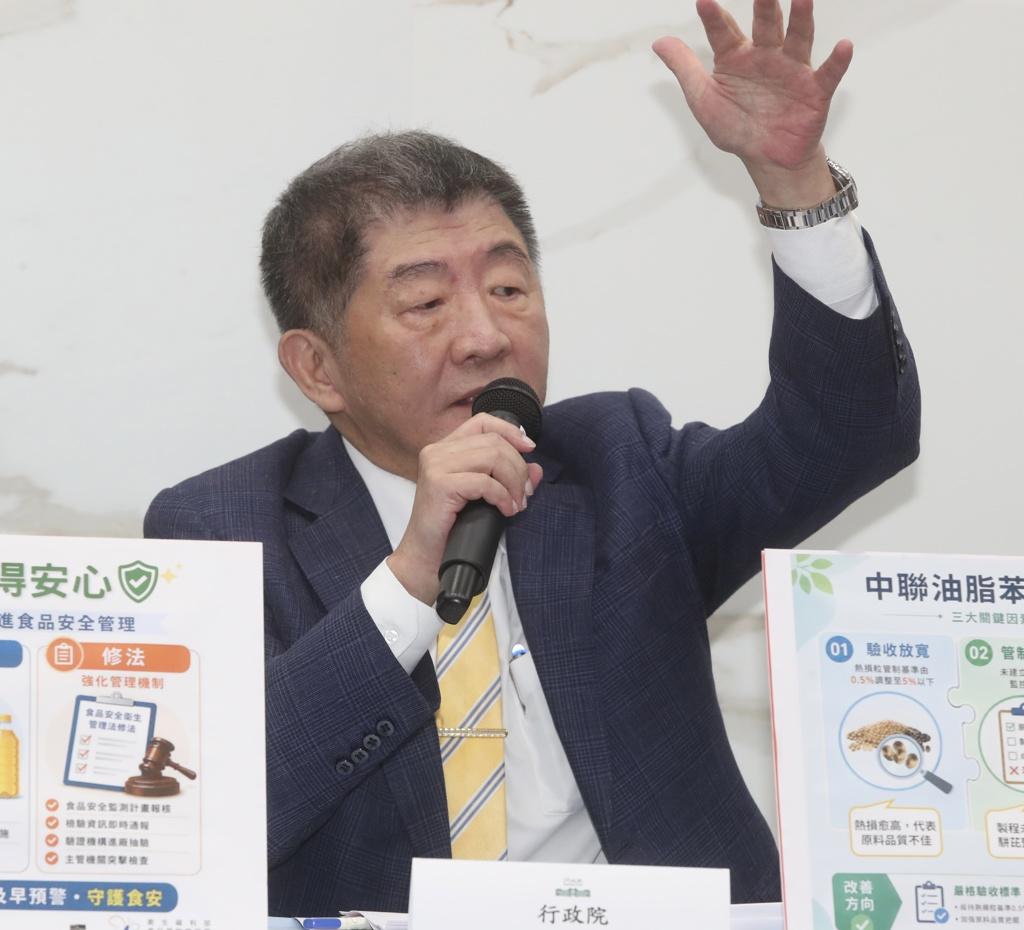 陈时中竟然说毒油要是全部下架就没东西吃了。台卫福部门27日由政务委员陈时中亲自