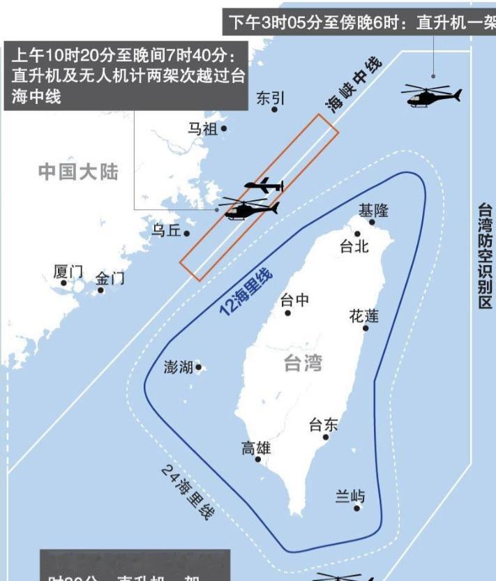 台湾彻底睡不着了。7月21日，台湾通报，自7月20日上午6时至21日上午6时