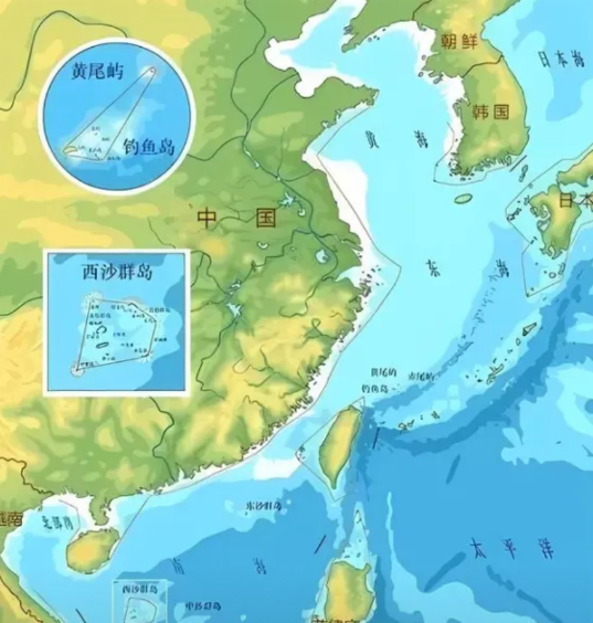 毛主席真是高明，不服不行！原来今天的渤海能完全属于中国，没有一艘外船胆敢驶入，完