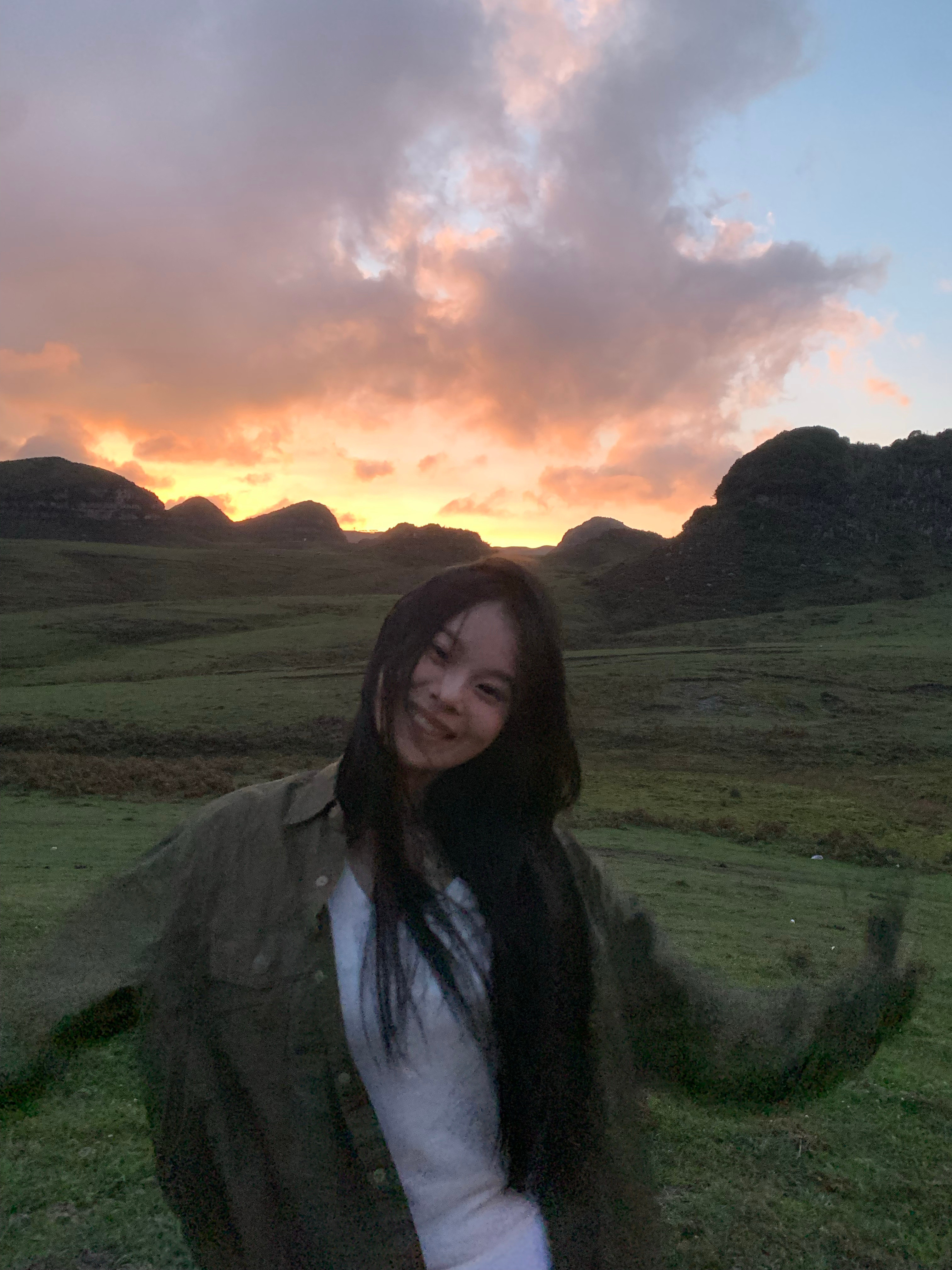 在一个超级美的地方看落日​​​
