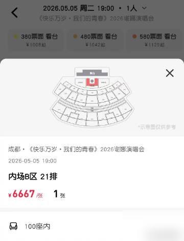一张黄牛票6667元，这才是谢娜真正的身价。别再争她配不配开演唱会了，蠢得可笑。
