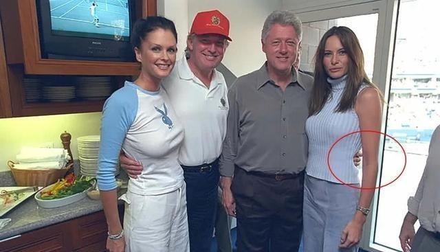 特朗普妻子身材真好，她和克林顿差不多一样高了，美丽的她往那一站就是一道风景线。