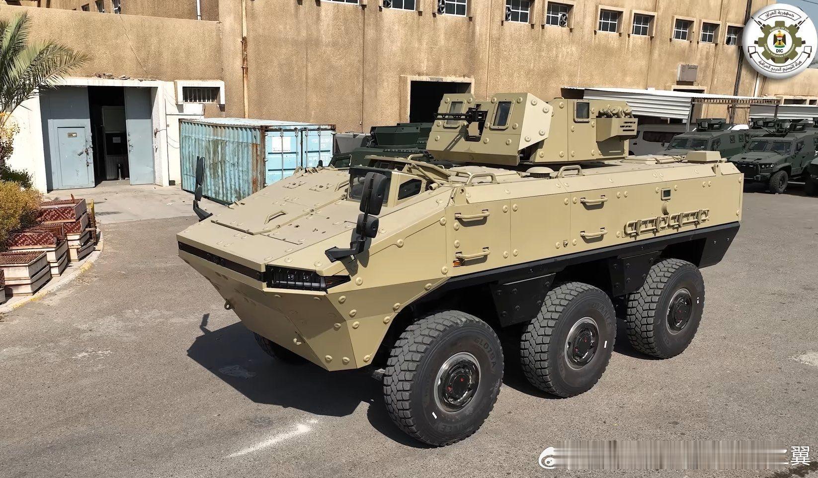 乌兹别克斯坦军事技术学院内的中国VN-22装甲车，可能正在进行技术试验和专家评估