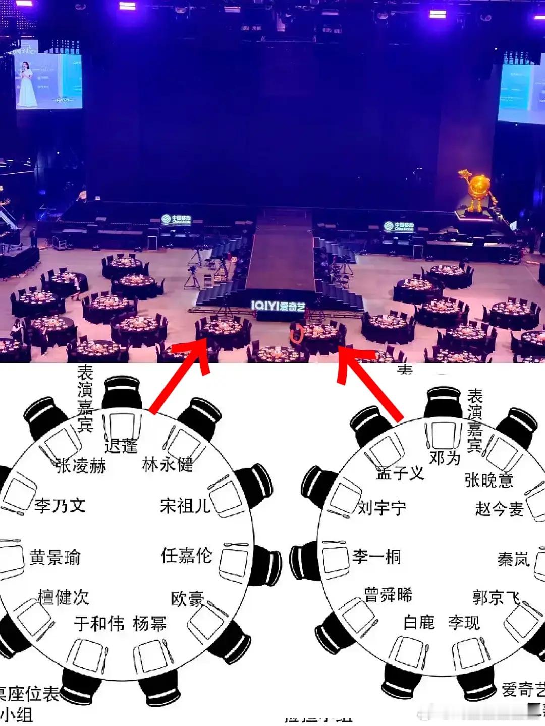 杨幂白鹿内场双C这个词条给谁抬咖啊？明显杨幂那桌是主c，海报也是。