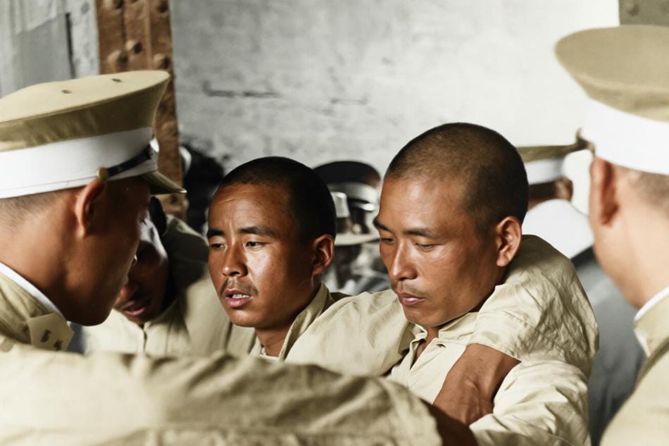 1937年7月28日，南苑保卫战结束后，受伤的第29军士兵从南苑战场撤回北平城，