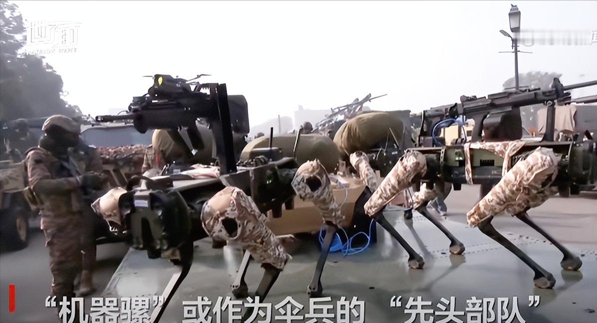 家人们快看！印度陆军节阅兵炸出个“黑科技”四足机器骡，驮着枪边走边扫射，印媒直接