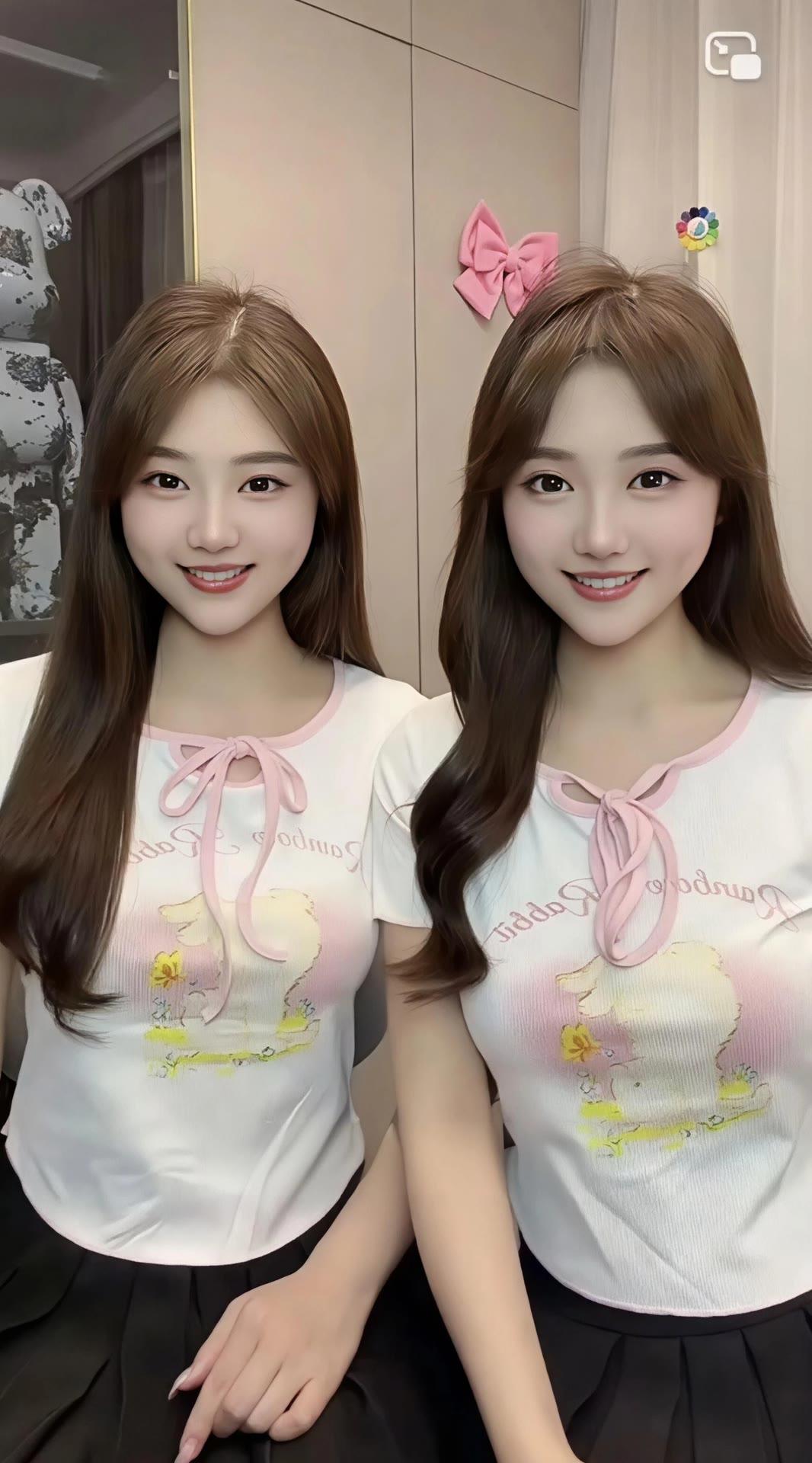 姐妹花穿搭指南：同款T恤，甜美可爱！💖💖