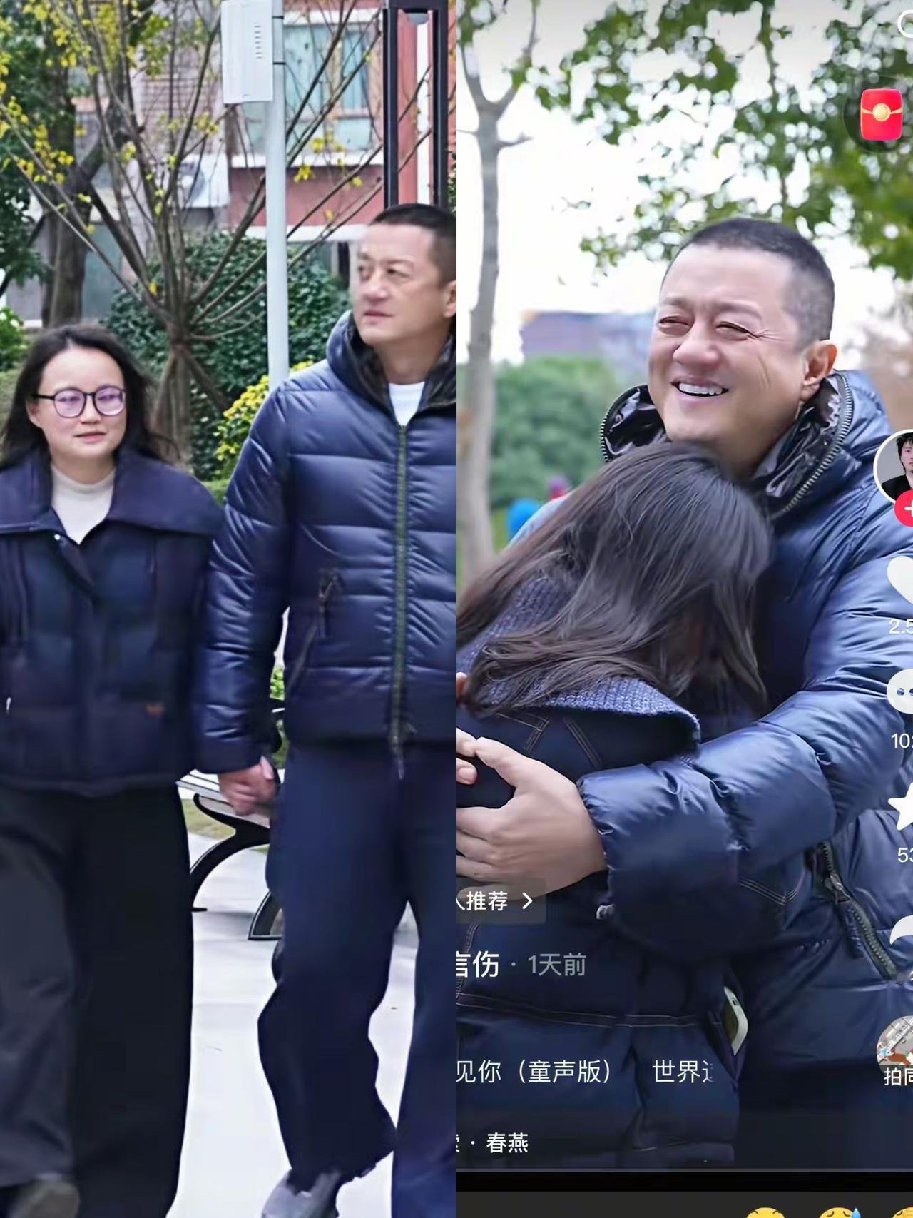 别再吹假人设了！这才是真爷们！刷到李亚鹏和朱春燕相拥的视频直接破防，他穿