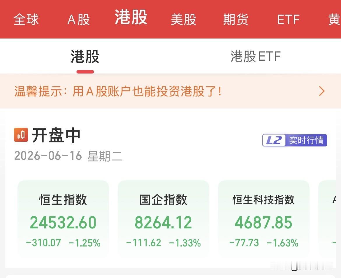 最惨没有之一！堪比“老登”，恒生科技！昨天怒涨1.2%，今天大跌1.6%，整了个