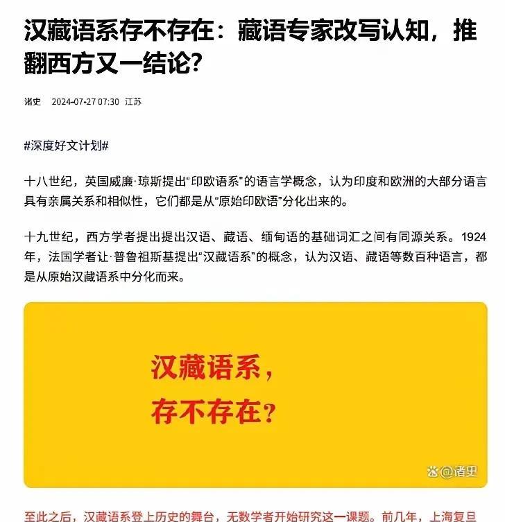 汉藏语系应该改为汉羌语系汉藏语系的表述有很大的局限性，正确的说法应该是汉羌语系