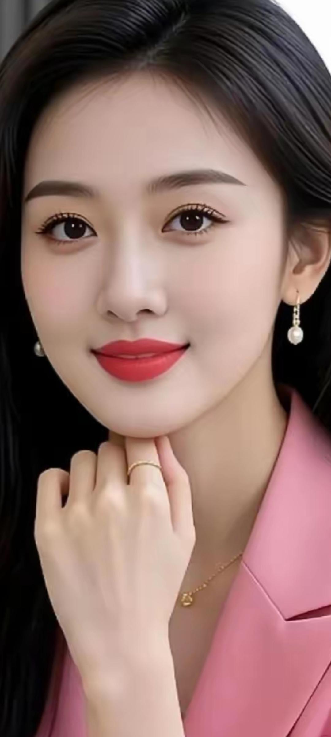 优雅粉裙穿搭，温柔微笑，气质满满！🌸✨