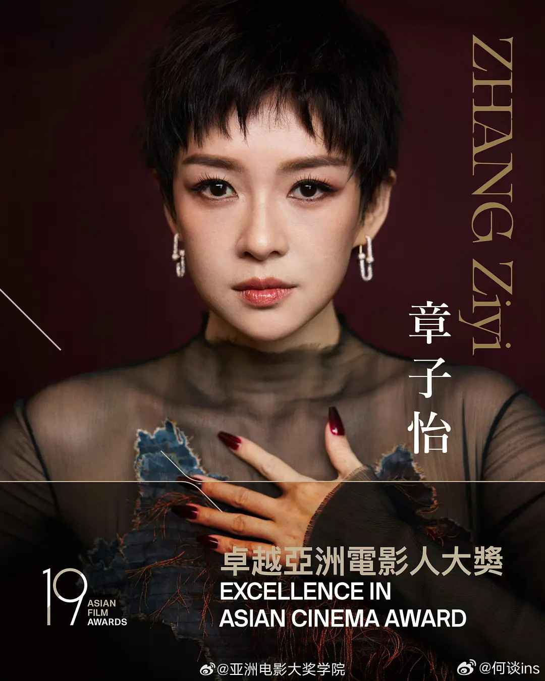 第19届亚洲电影大奖获奖：卓越亚洲电影人大奖:章子怡《酱园弄•悬案》AFA新世代