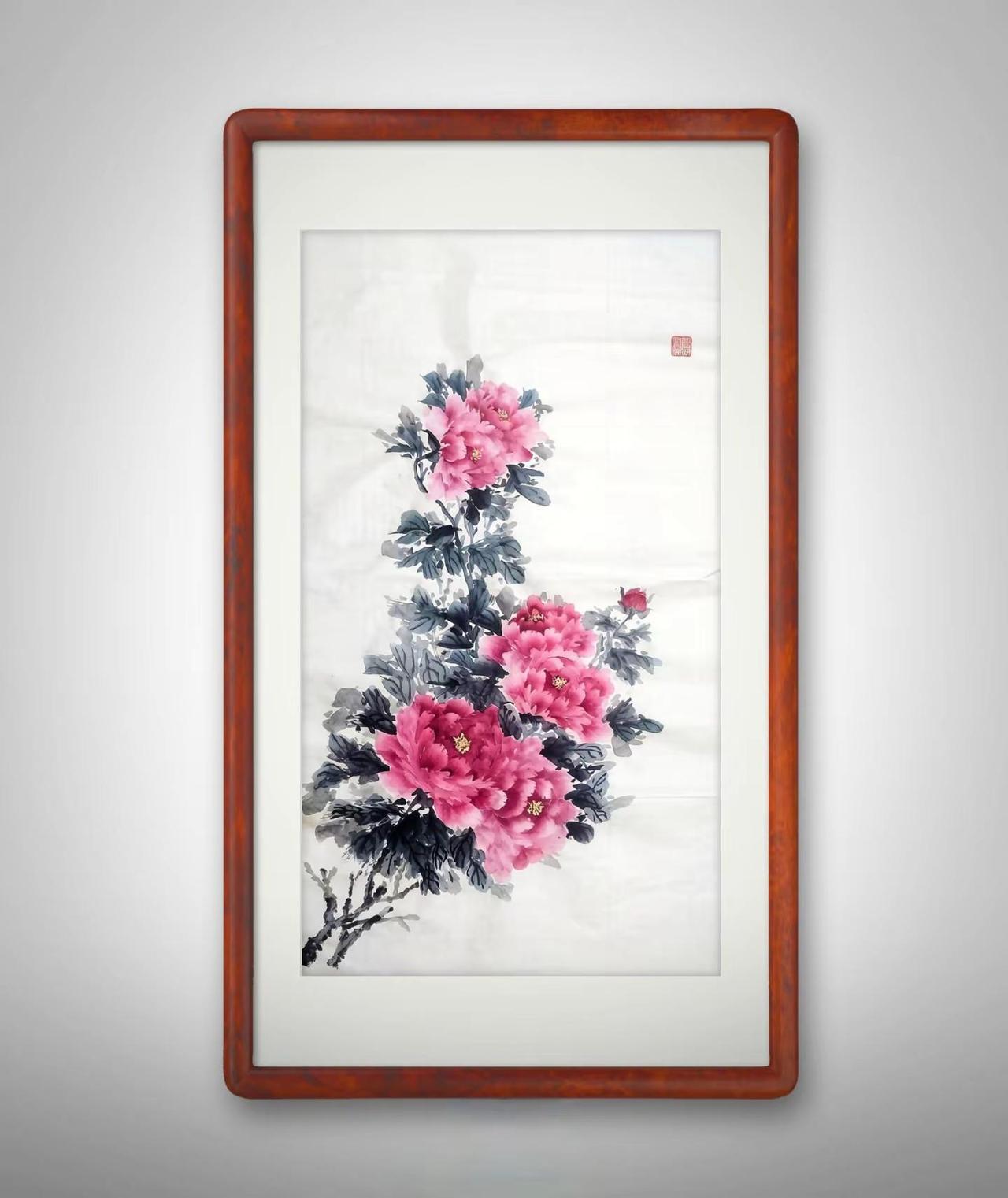 留白处，是想象；浓淡间，是风骨。国画牡丹花开富贵写意国画牡丹书画是一种修养